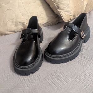 Black T-Bar Women's Shoes